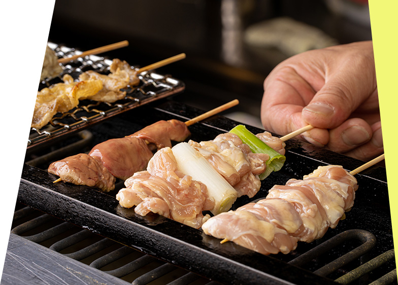 焼き鳥焼きシーン