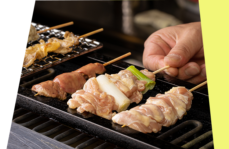 焼き鳥焼きシーン